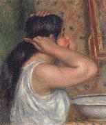 The Toilette Woman Combing Her Hair